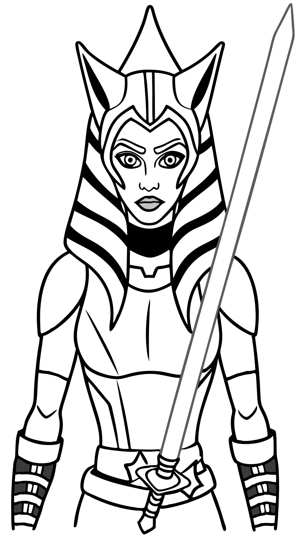 coloriages ahsoka tano